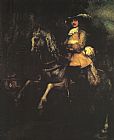 Frederick Rihel on Horseback by Rembrandt